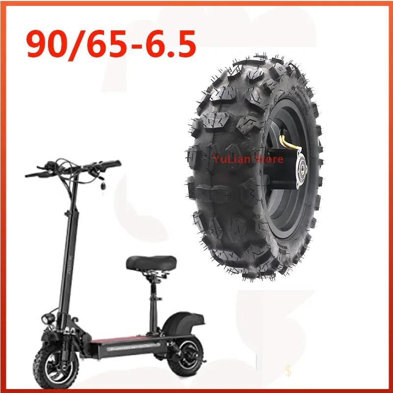 Electric Scooter Parts 90/65-6.5 Vacuum Tyre with Alloy Hub 11 Inch Thickened Tubeless Wheel Tire