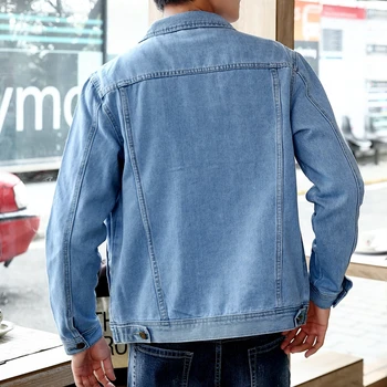New Spring Autumn Men's Denim Jackets Casual Streetwear Outerwear Solid Color Single Breasted Turn Down Collar Denim Jacket Men 3 New Spring Autumn Men's Denim Jackets Casual Streetwear Outerwear Solid Color Single Breasted Turn Down Collar Denim Jacket Men 3
