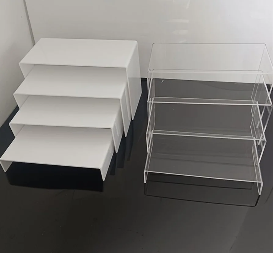 Custom 13pcs White Acrylic Display Cube Sets Catering Buffet Risers For Wedding Party Food Display Stand 8pcs