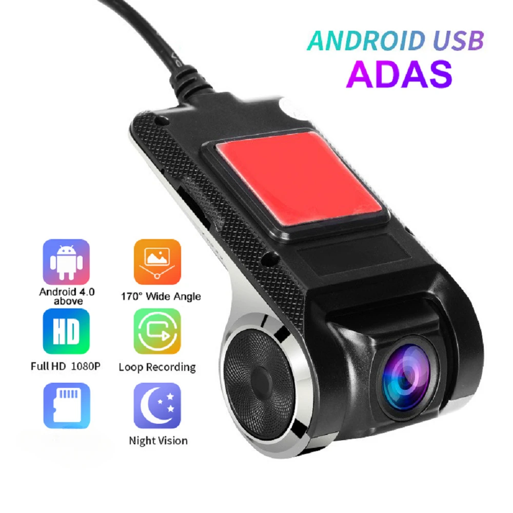 Dash Cam for Car ADAS Driving Assistance Function Dashboard Camera the 170 ° Wide Angle Black Box Loop-Cycle Recording Feature