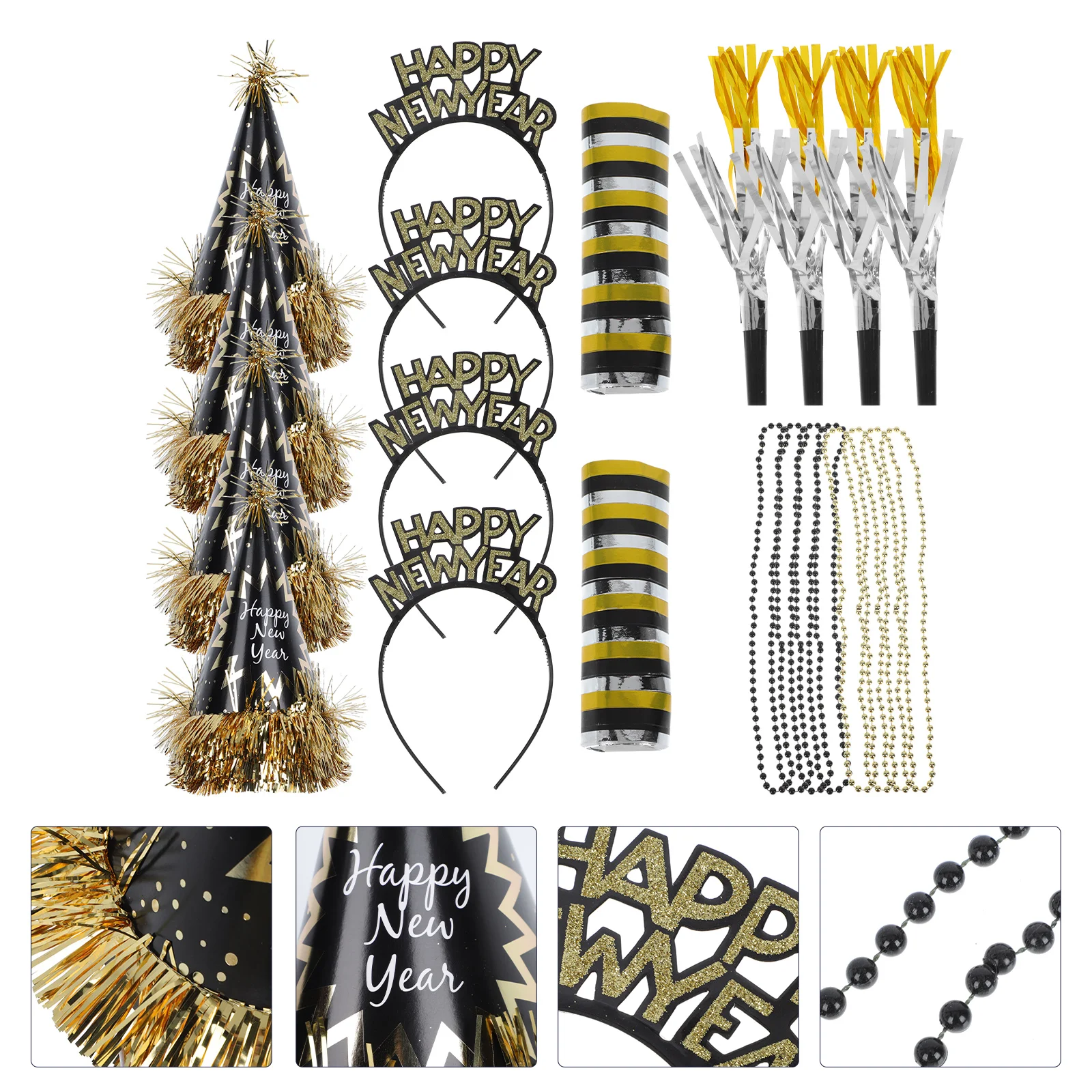 

1 set New Year Supply Festive Party Hat Props Hats Decor Sequin Whistle Photo Booth Props Happy Outfits Celebration
