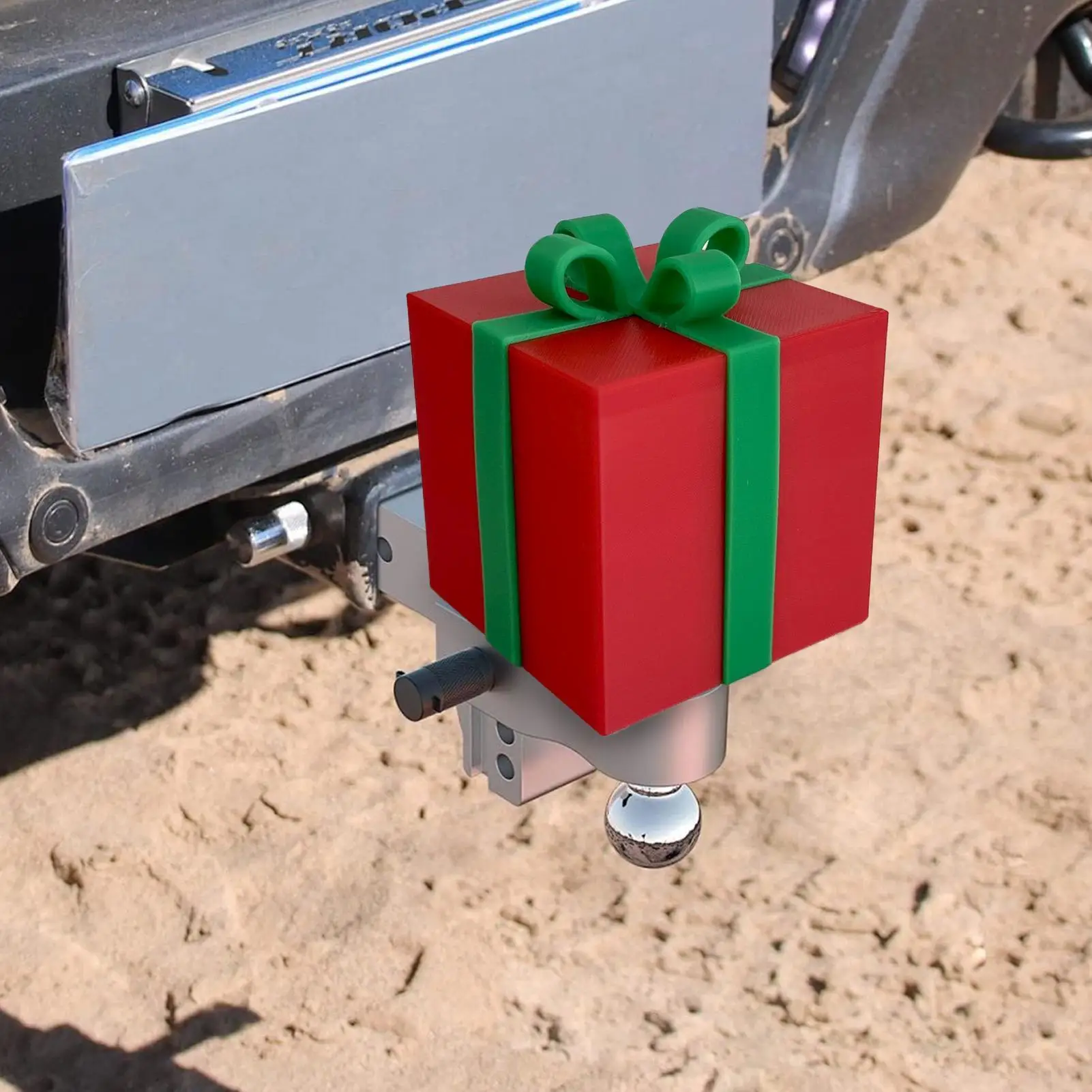 Truck Hitch Covers Christmas Box Tow Receiver Tube Plug Cap Cute Exterior Accessories For Automotive Vehicles RV Boat Trucks Car