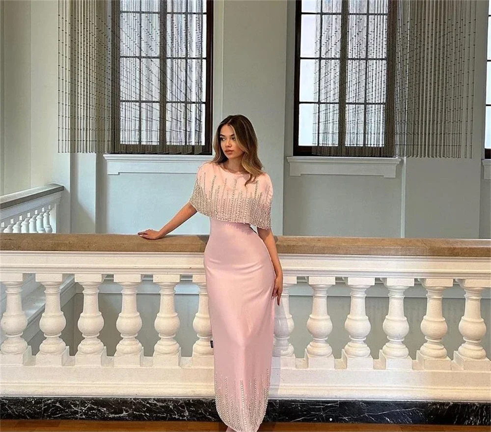 Customized Jiayigong Exquisite O-Neck Mermaid Rhinestone s Formal Occasion Gown vestidos cortos elegantes فستان الزفاف