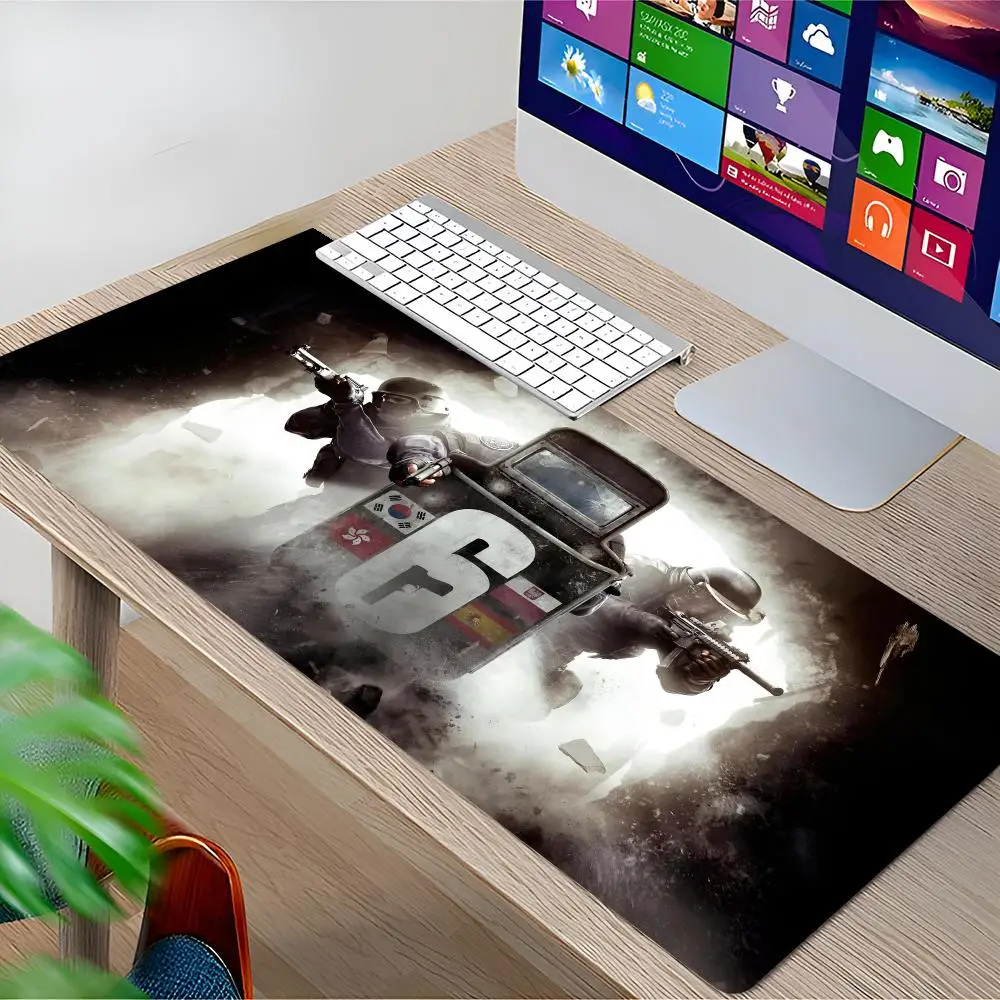 Game R-Rainbow Six Siege R6 Mouse Pad Gamer Keyboard Mouse Mat Rubber Cartoon Big Motbook Computer PC Mousepad