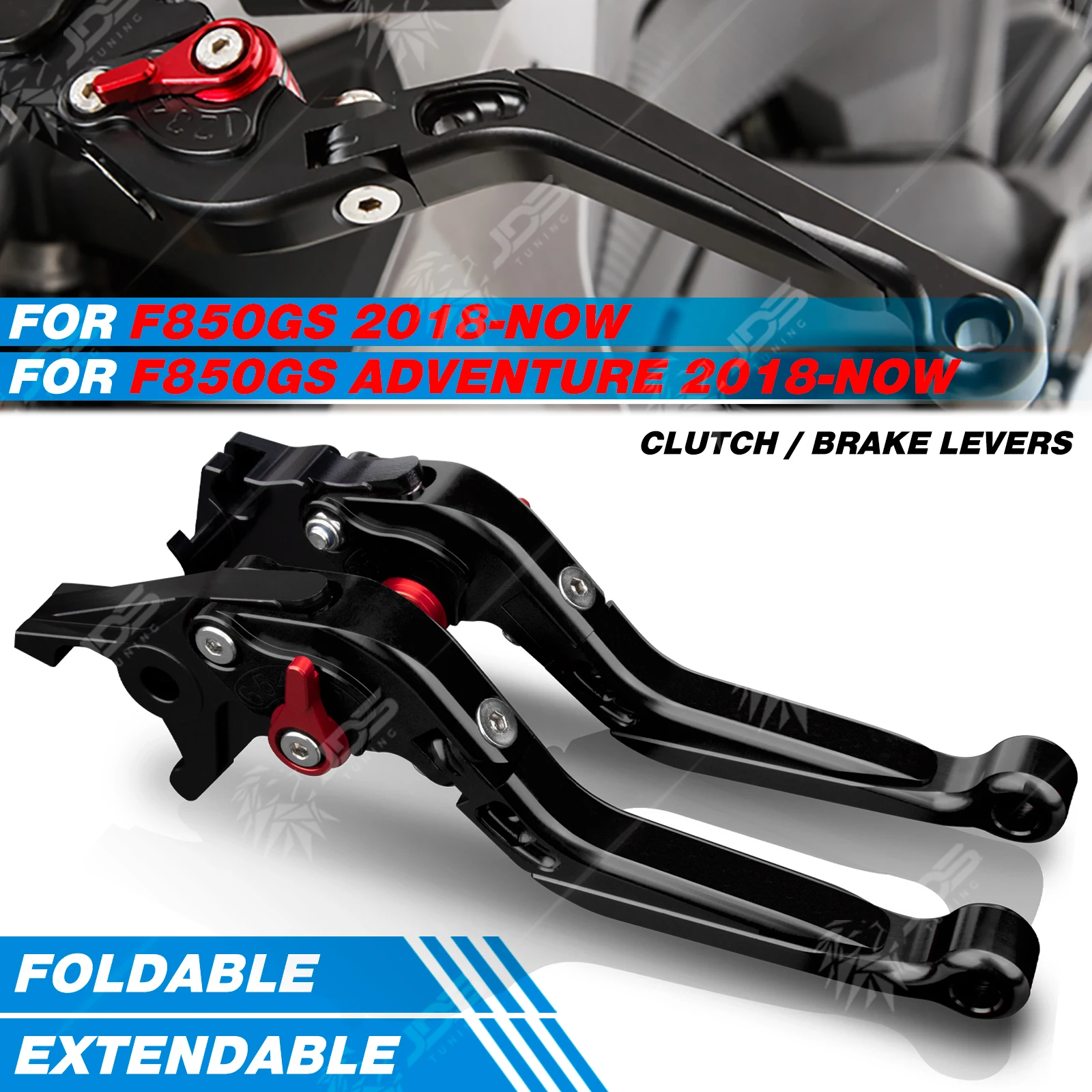

JDSTUNING For BMW F850GS/F850GS ADVENTURE 2018-NOW Clutch Lever Brake Lever Set Foldable Adjustable Handle Levers Accessories