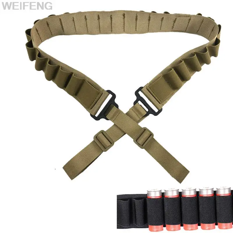 25 Rounds 12GA Gun Bandoliers Belt Shell Holder Hunting Ammo Holder Shotgun Cartidge Belt Tactical  Accessories