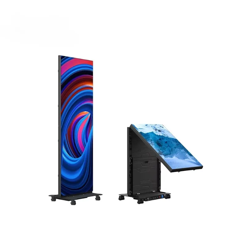 Foldable Portable Indoor Light Emitting Diode Poster Display Banner Totem Store Stand Screen