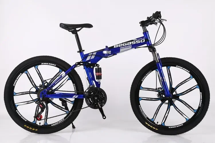 2024 New Wholesale Promotional 20inch Double Disc Brakes Adult Folding Mountain Bicycle