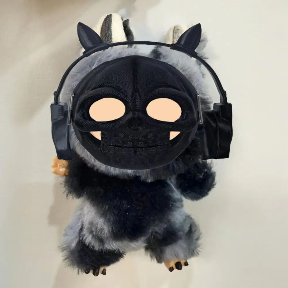 ドレスアップアクセサリー 3Dプリント人形コスチュームセット マスク、イヤホン、おもちゃのピストル付き DIYロールプレイファッションドール服