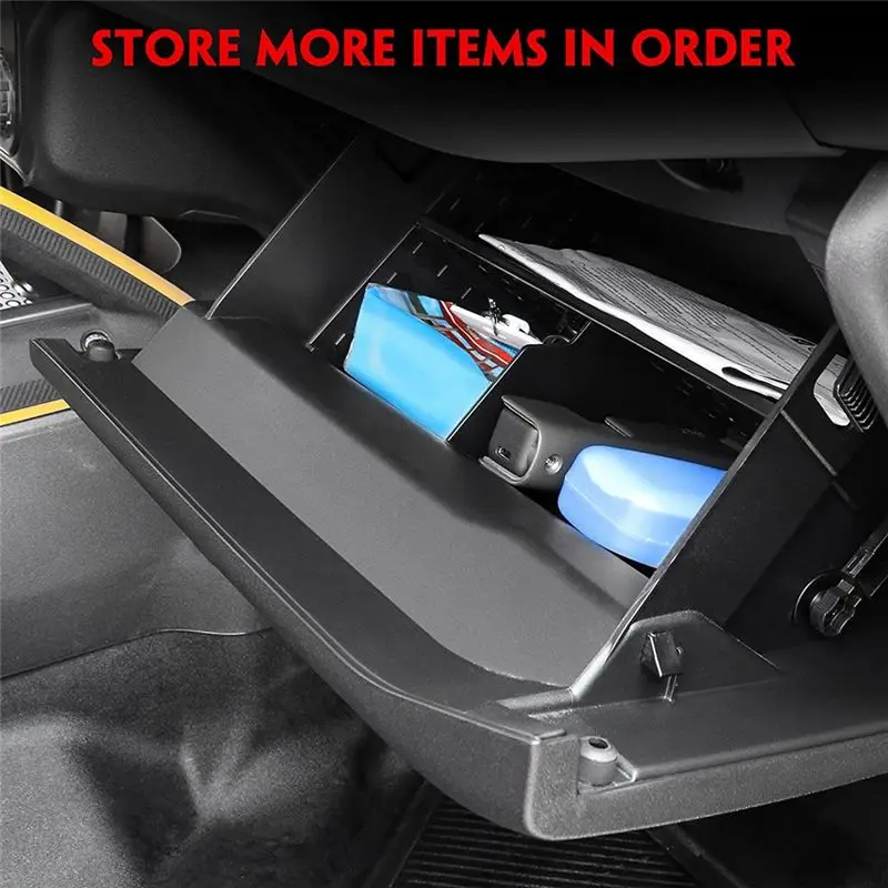 Stable-Glove Box Dividers Organizer For Ford Bronco Parts 2021 2022 2/4-Door, Center Console Storage Box Dividers