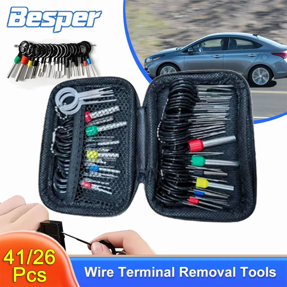 

41/26 шт., инструмент для удаления автомобильной вилки, съемник разъема для проводов, съемник, комплект для извлечения штифтов