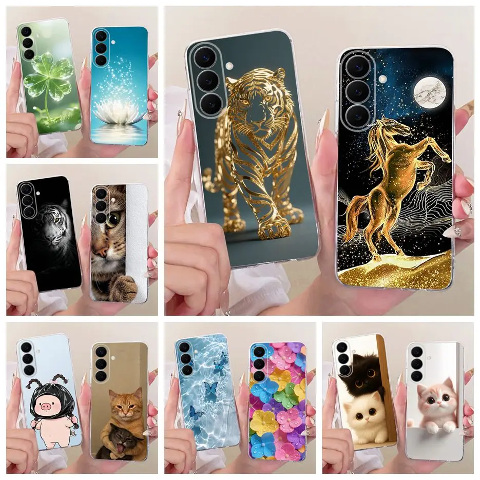 Für Samsung Galaxy S26 FE Hülle SM-S741B Coole Tiger-Pferde-Motive Weiche Silikon-Handyhülle für Samsung S26 FE S26FE 5G Taschen