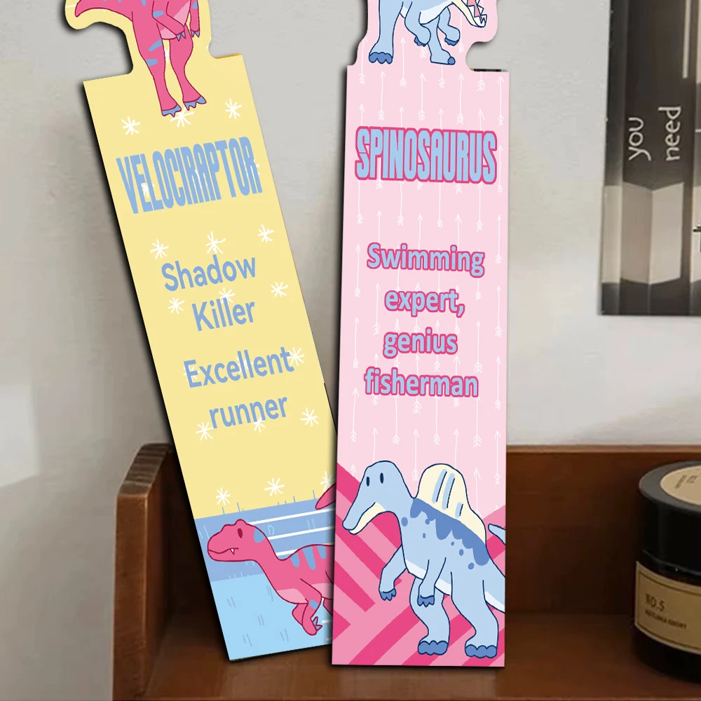 30PCS CDinosaur Alien Bookmark Decoration Painting Reading Page Book Labeled Paper Student Book Gifts to Mark Cards Bookmark