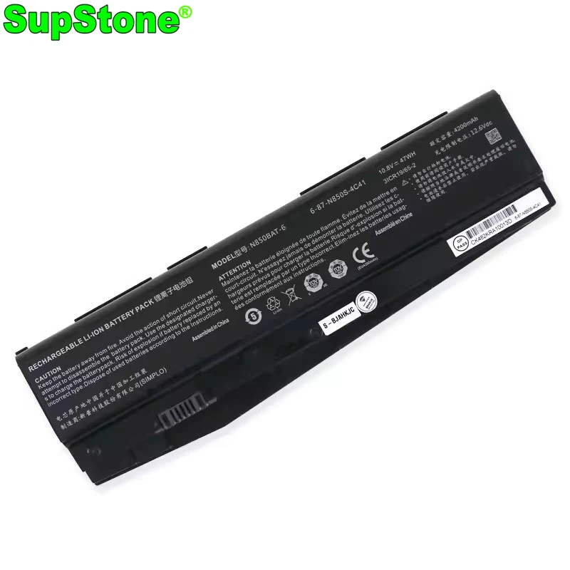 

SupStone N850BAT-6 Laptop Battery For Hasee Z6-KP5GT Z7M-KP7GT KP5S1 KP7S1 CN85502 N850HC N850HJ N870HC T6TI T65E T67E T77E T58