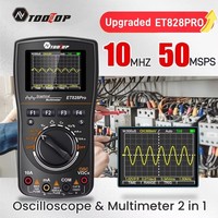 TOOLTOP ET828Pro 10MHz Handheld Digital Oscilloscope 50Msps Automatic True RMS Multimeter AC 565V High Voltage Oscilloscope