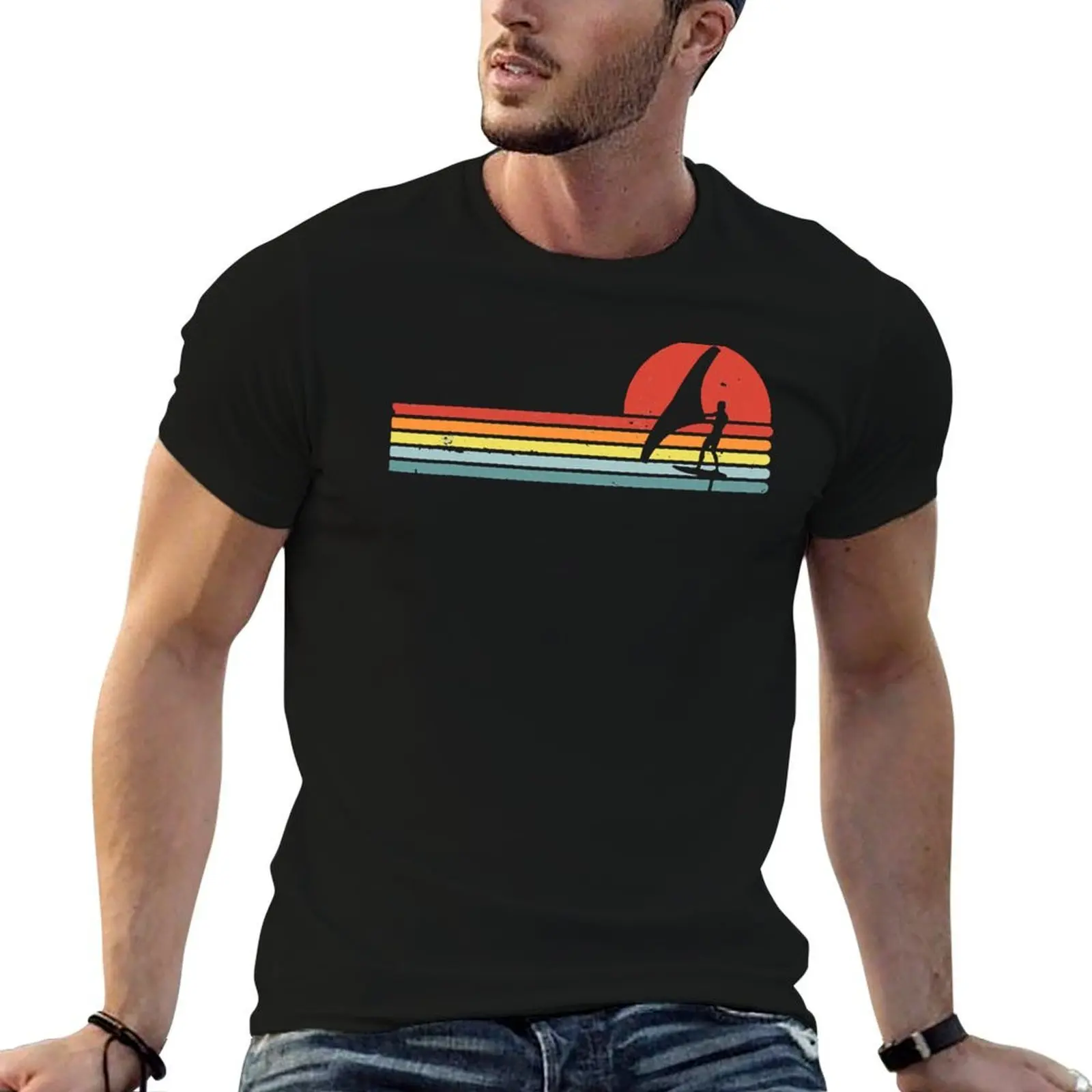 

Wing Foiling Foil Surf Surfing Foiler, Retro Vintage Surfer T-Shirt essential t shirt cotton t shirt man T-Shirt
