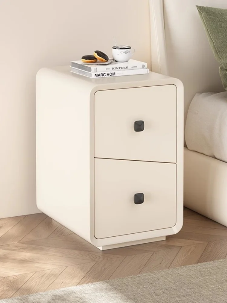 Nordic Style 2 Drawers Wood Bedside Table Creative Home Bedroom Nightstand Side Storage Cabinet End Table