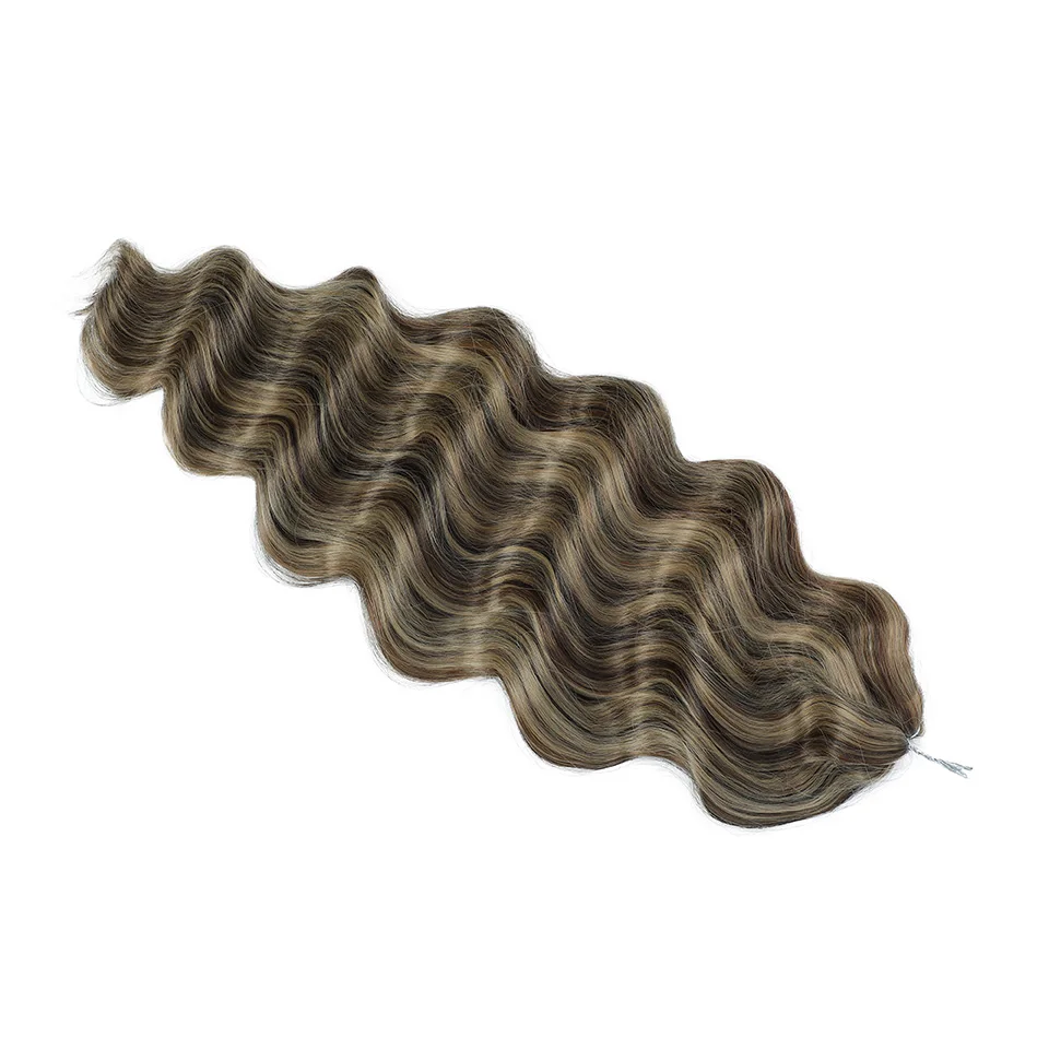 الجسم موجة الكروشيه وصلات شعر الاصطناعية الشعر الكروشيه الشعر التمديد أومبير اللون الكروشيه تجديل الشعر التمديد للنساء #2