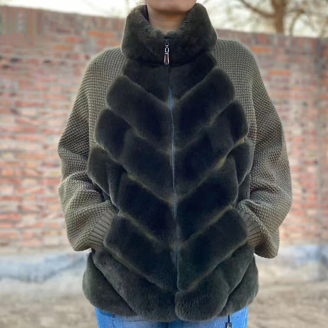 Black Friday Bestseller | Winter Rex Rabbit Fur Sweater Jacket | LAST STOCK • Lock Price | In Stock Select Sizes Only 250811