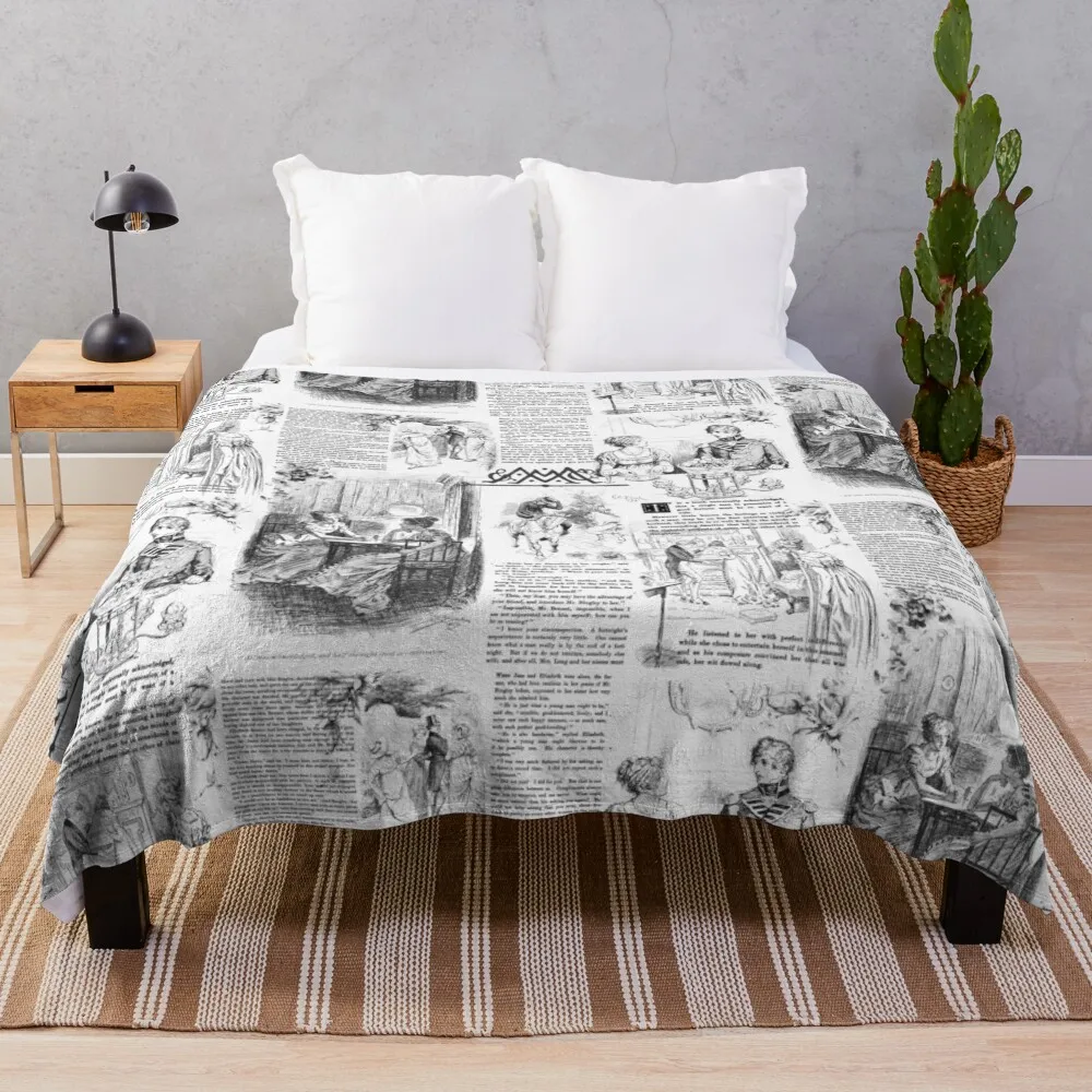 Pride and Prejudice - Pages Throw Blanket cosplay anime Heavy Personalized Gift Blankets