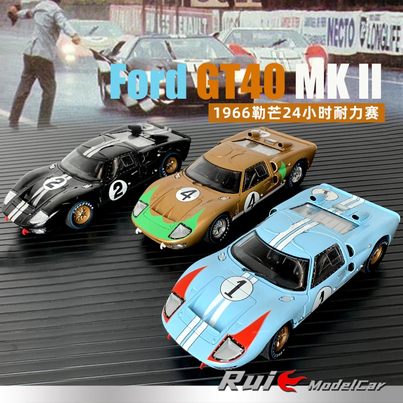 1:18 коллекционные предметы shelbycollection Ford GT40 MKII 1966 Le Mans, модель из сплава, Детская Коллекционная витрина, игрушка, праздничный подарок для детей.