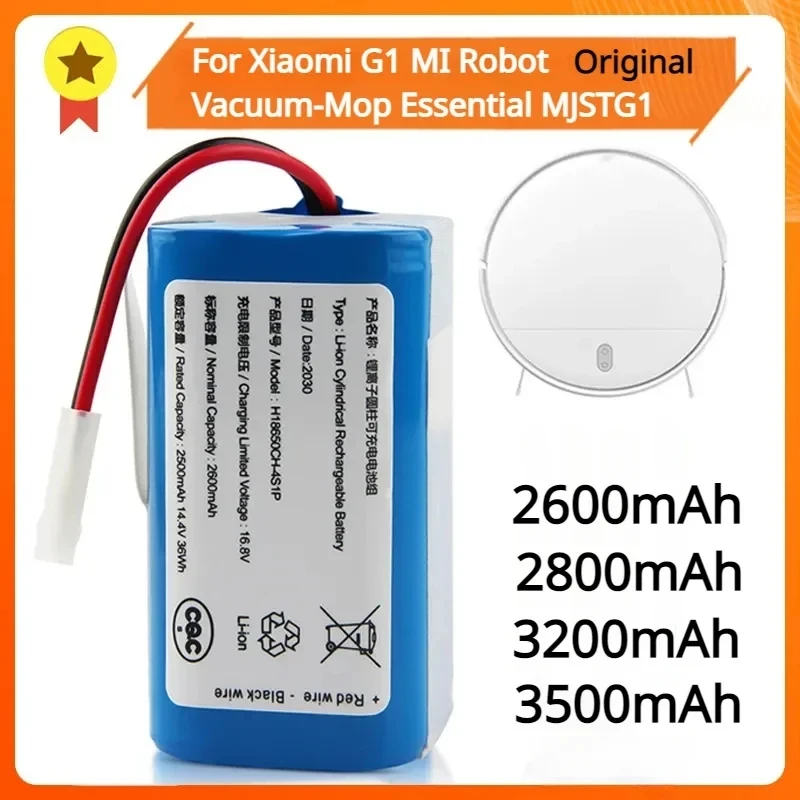 14.4V 18650 6800mAh Replacement Battery For XIOMI MIJIA Mi Robot Vacuum-Mop Essential G1 MJSTG1 Sweeping Mopping robot