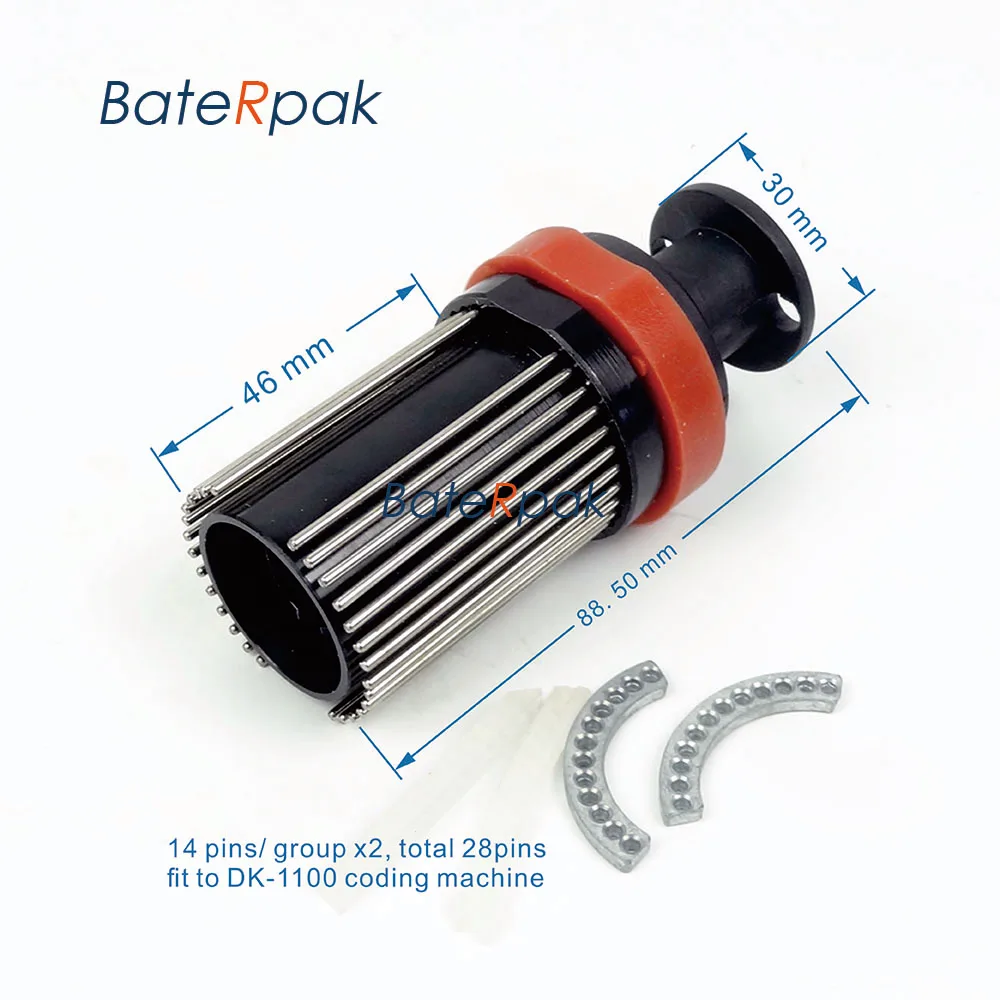 Baterpak dk1100/dk1000/MY-380F seco-peças sobresselentes da máquina de codificação de tinta sólida, suporte de caracteres, transporte de letras,