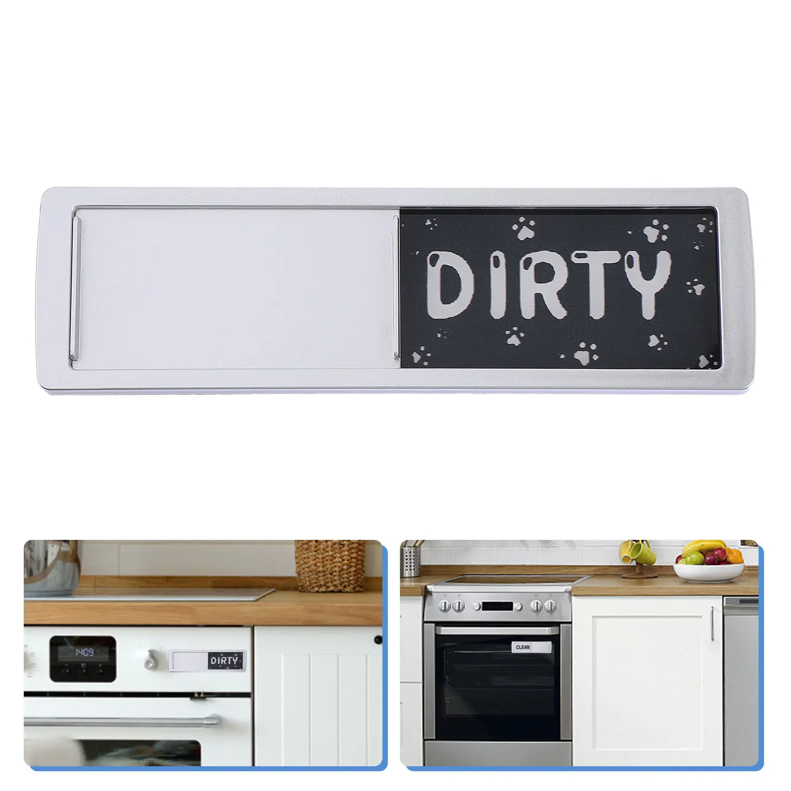 1Pcs Double Side Dishwasher Magnetic Clean Sign Simple Washing Machine Cleaning Fridge Laundry Room Magnet Dishwasher Clean Sign