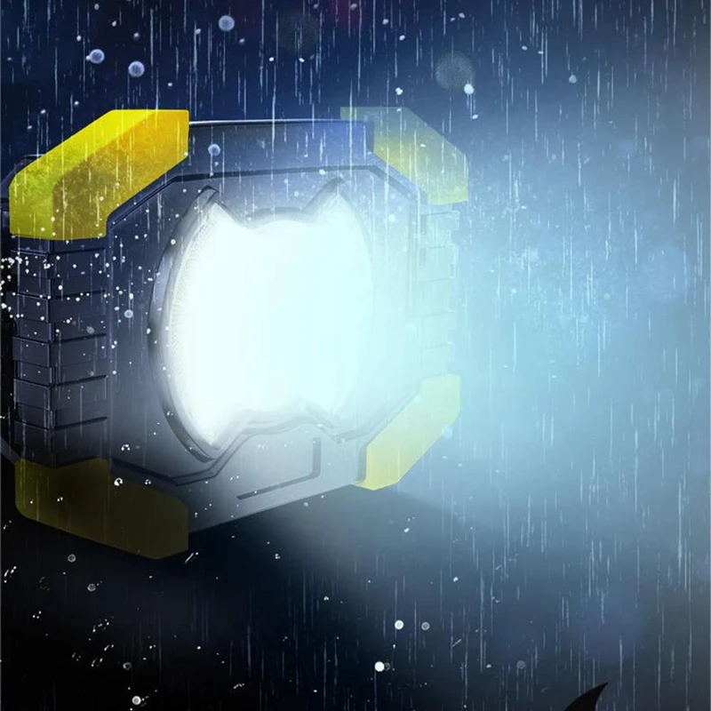 Reflector de luz Cob potente para exteriores, linterna portátil de emergencia Solar, reflector de carga USB, Abs
