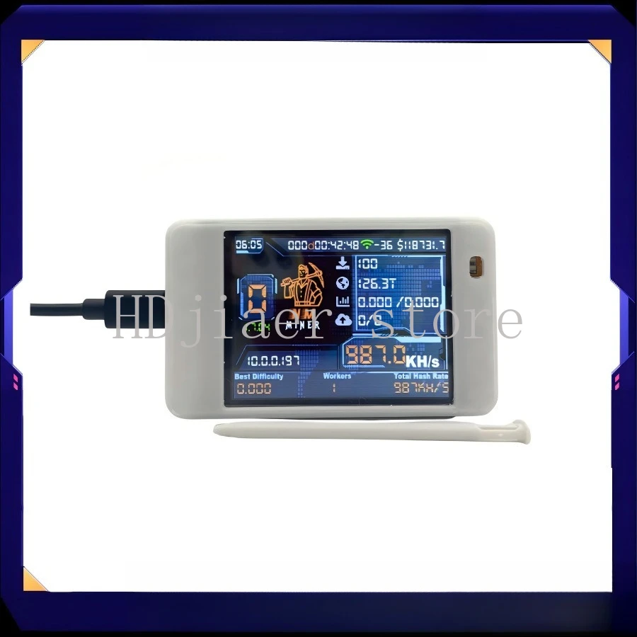 

NerdMiner V2 Lottery Machine: 2.8-inch screen, low power consumption and super solo mode