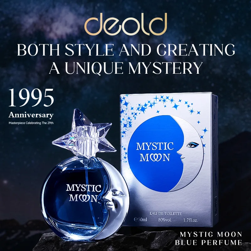 

50ml Brand Perfume Mysterious Moon Blue Earth Long Lasting Fragrance Wood Tone Perfume for Men