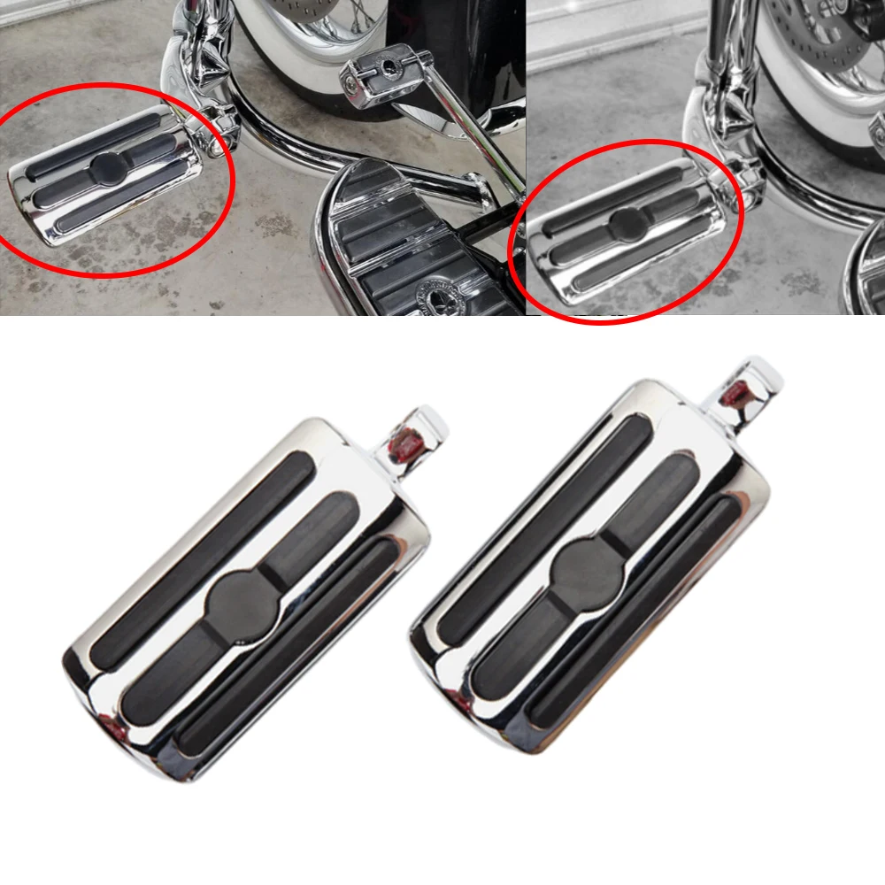 Pé traseiro dianteiro da motocicleta Pegs para Harley XL883, 1200, X48, 72, Honda, Suzuki, Kawasaki, Yamaha, 10mm pedais, 1 par