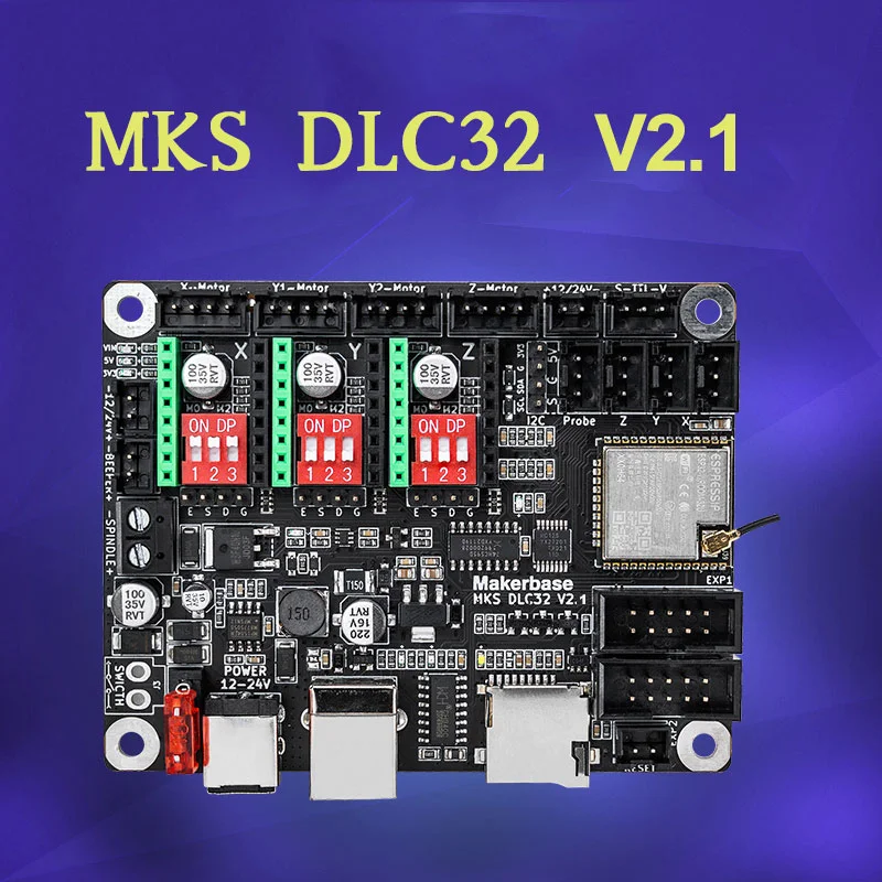 

Лазерный гравировальный станок материнская плата Makerbase MKS DLC32 V2.1 32-битная плата управления Wifi TS24/TS35-R поддержка лазерного модуля 20 Вт/40 Вт