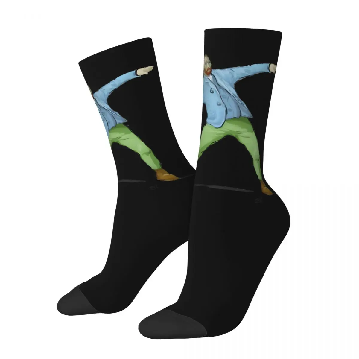 Van Gogh sus medias Vincent calcetines Retro gráficos calcetines antideslizantes de otoño calcetines de calidad al aire libre para hombres