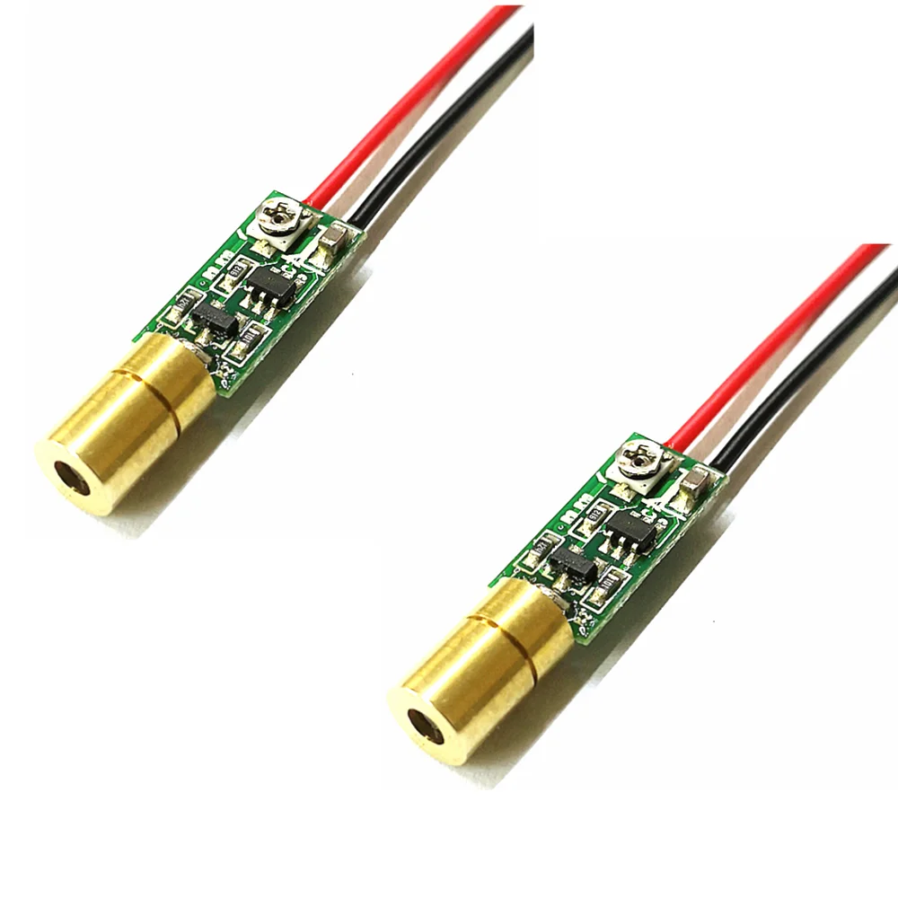 Mini mosiężny moduł 515nm 520nm 5mW Green Laser Dot Module DC3V Driver Out 6*10mm