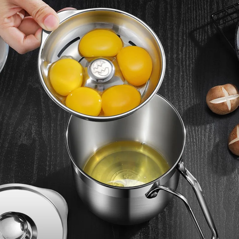 

304 Stainless Steel Egg White Separator Auxiliary Egg Yolk Egg White Strainer Household Egg Separator Three Pieces Set