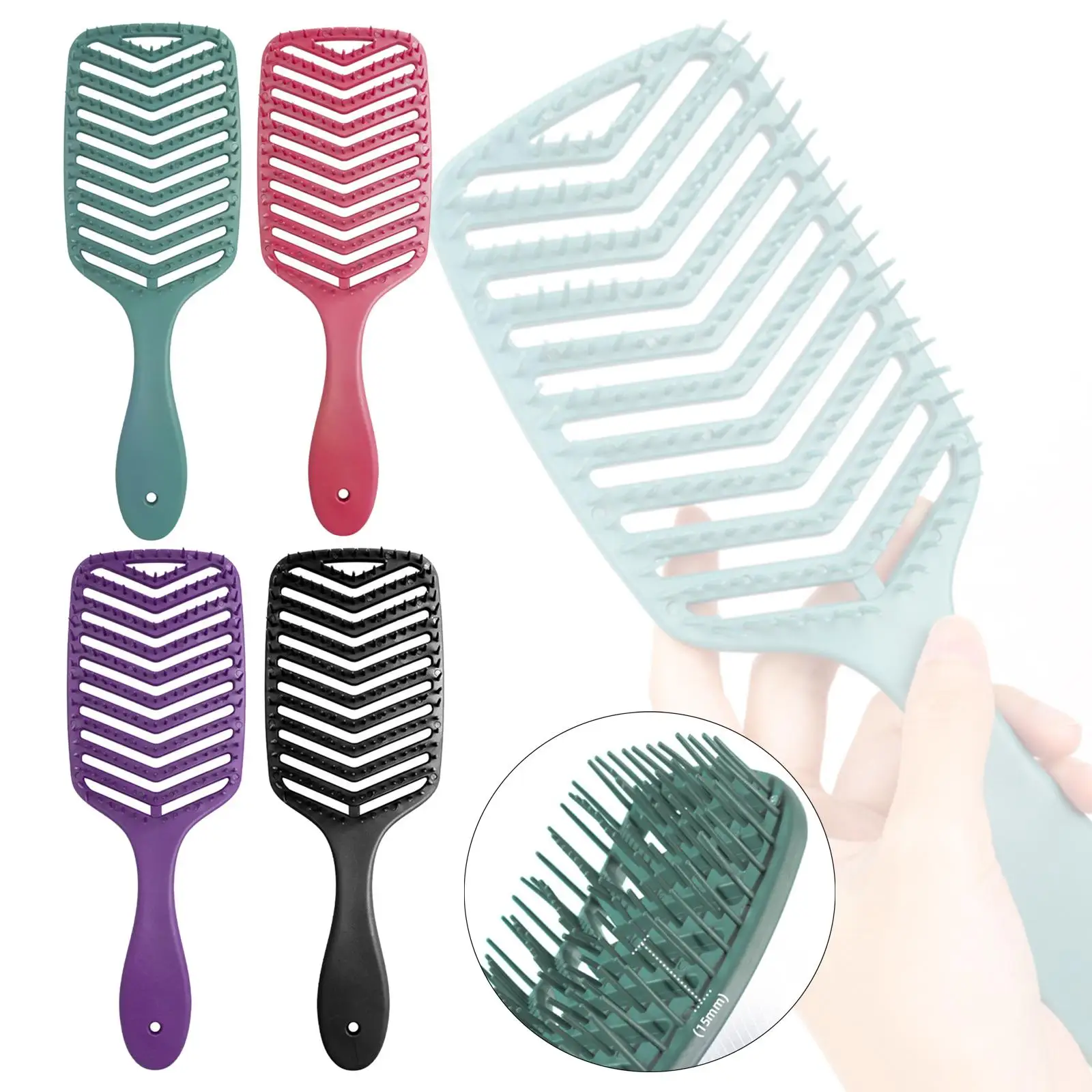 

Vented Hair Brush, Flexible Blow Drying Brush, Wet and Dry, Detangling Barber