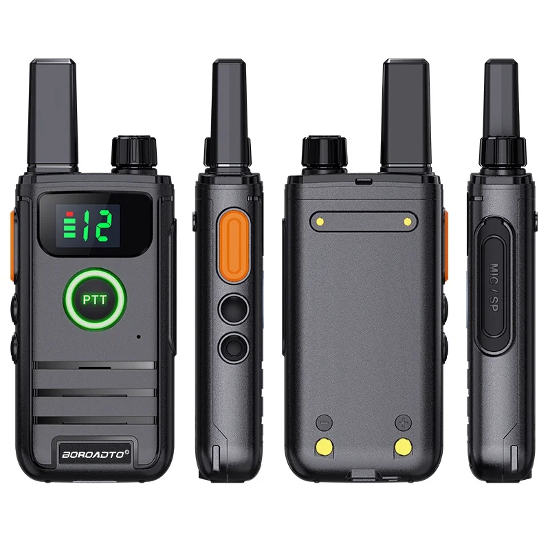 Лидер продаж, рация Motweisu Rola, 16-канальная PMR446, двусторонняя радиосвязь с наушником, ЖК-дисплей PTT, идеально подходит для строительства отеля, кафе