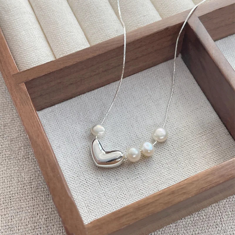 Женское Ожерелье с жемчугом, серебро 925 пробы