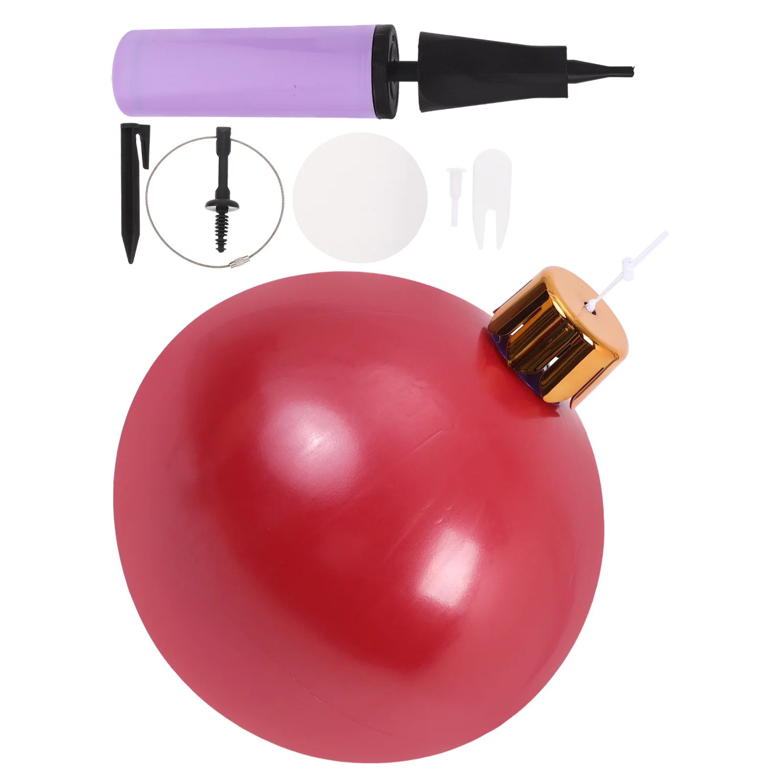

Jumbo Inflatable Ball Ornament Holiday Christmas Decoration for Indoor Outdoor Use Vibrant Vintage Design Festive Home Display