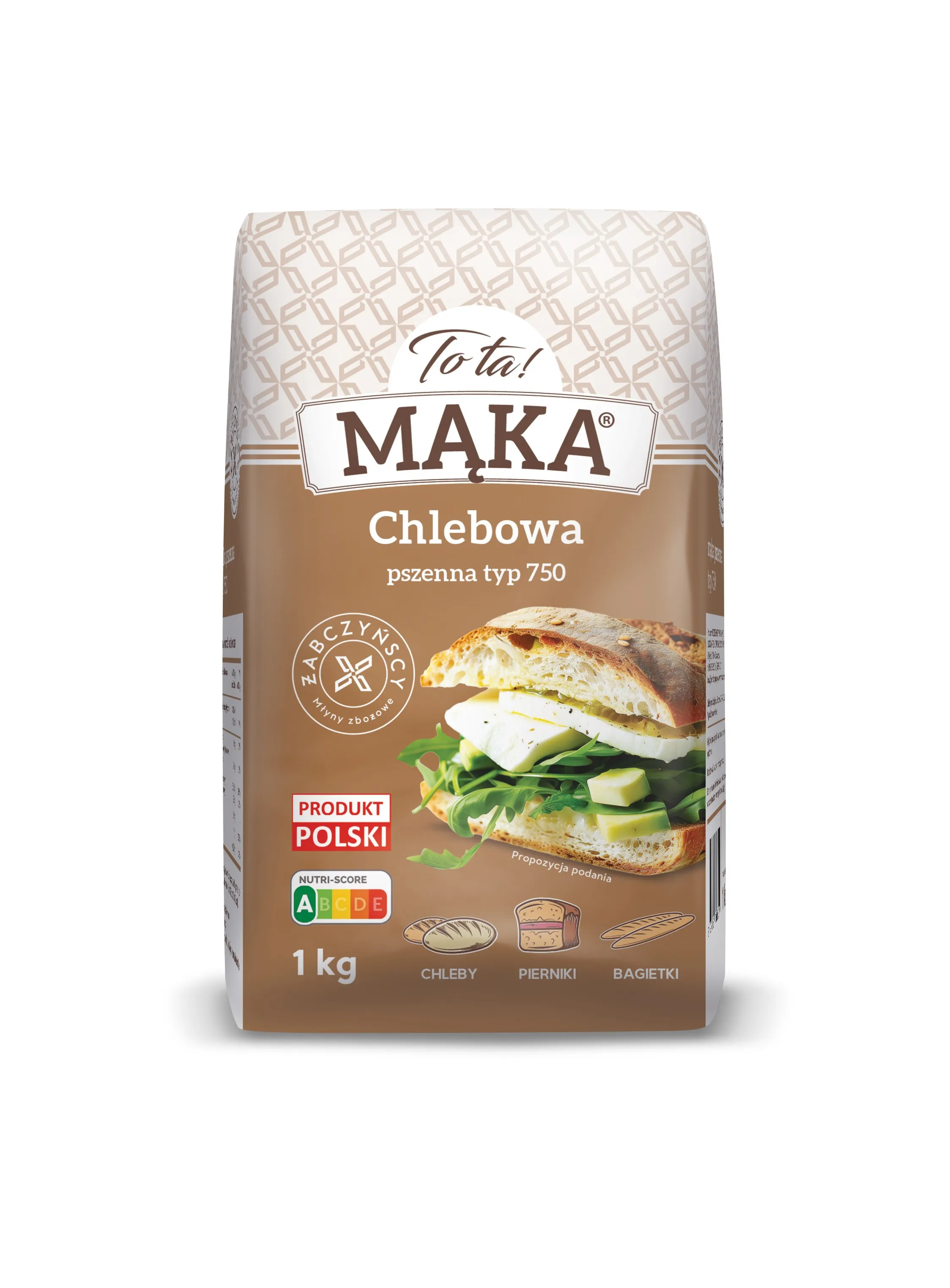 خبز دقيق القمح نوع 750 1 كجم - توتا