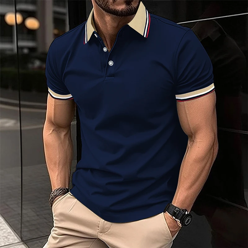 Männer 2024 Neue Marke Luxus Polo-Shirt Frühling Sommer Unisex Outdoor Sport Quick Dry Golf Shirt Einfarbig Täglichen Top Dropshipping