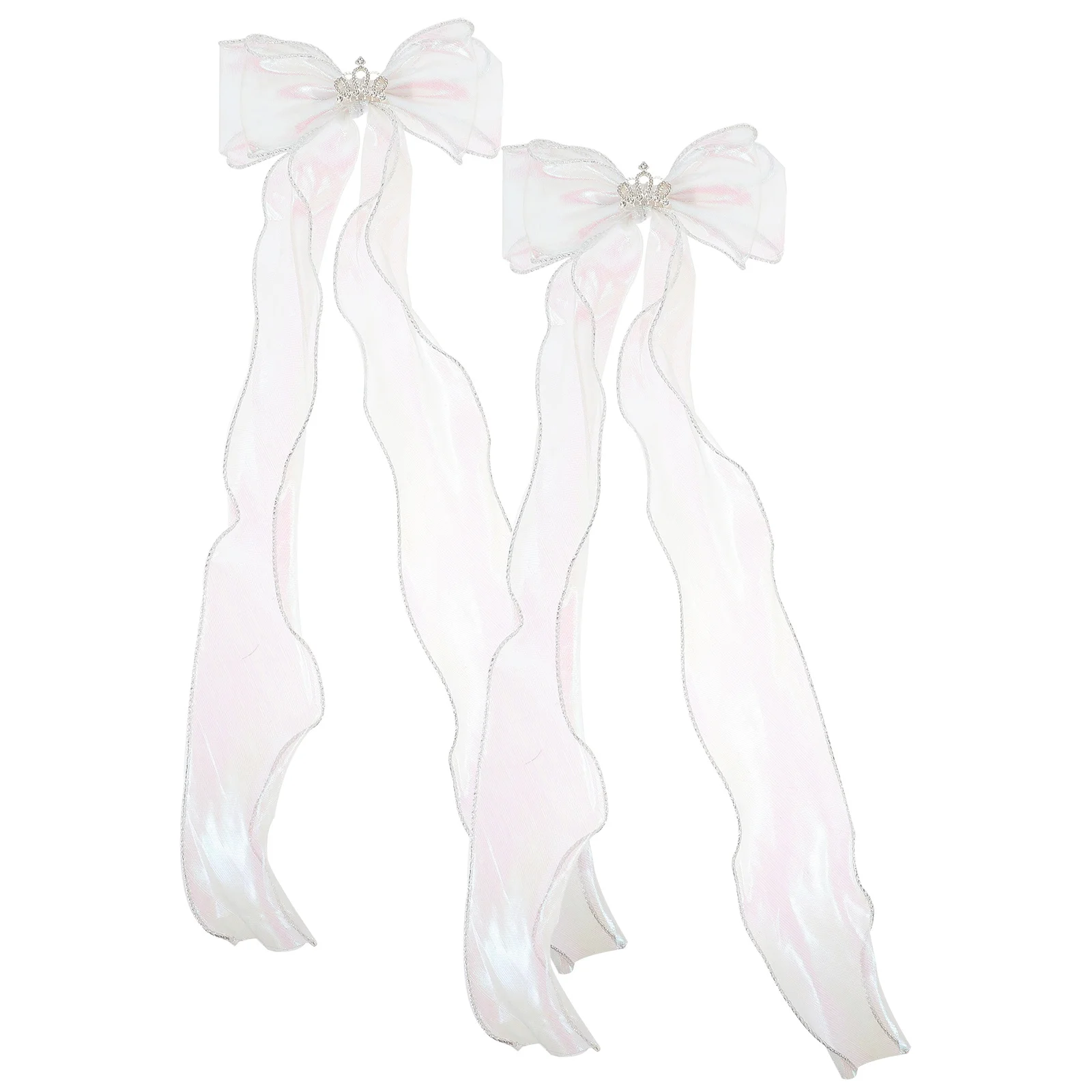 

2 Pcs Bow Hair Clips for Decorative Polyester Bowknot Bows Accessories Ribbons