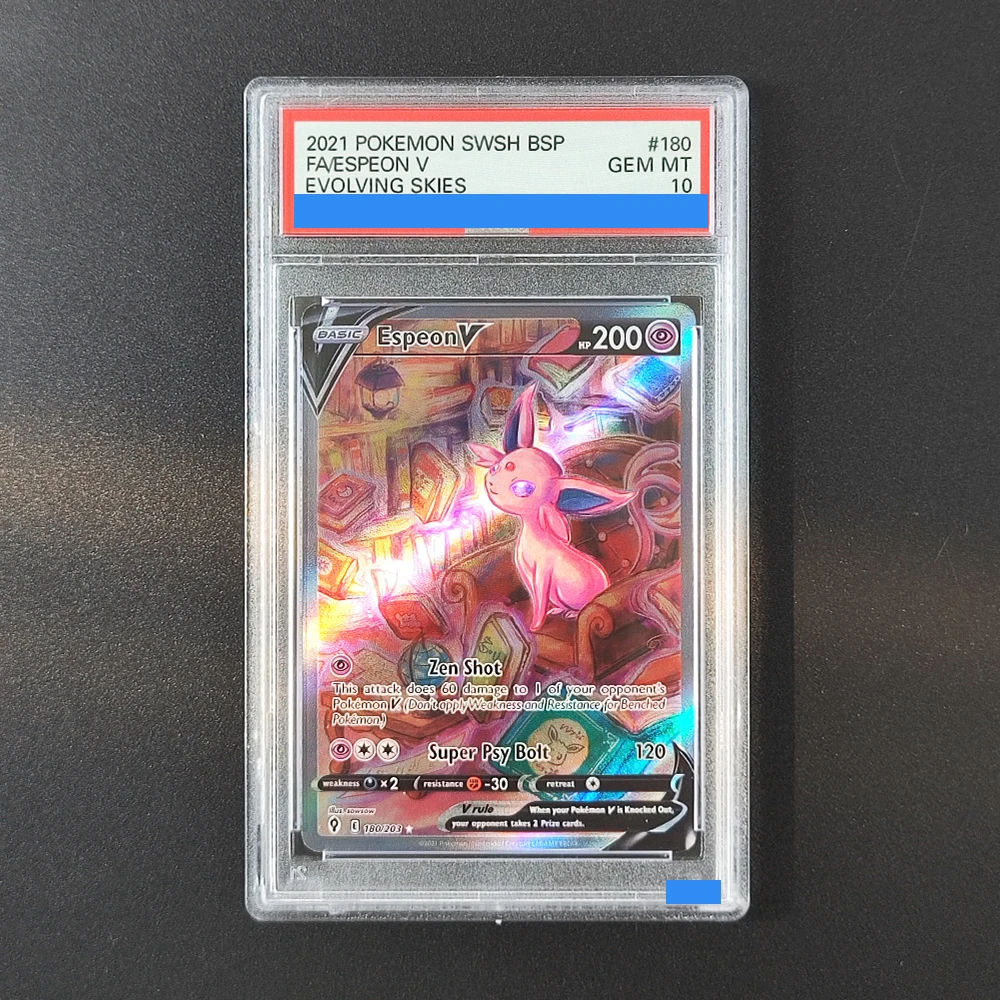  لتقوم بها بنفسك بطاقة تصنيف PTCG الإنجليزية Umbreon V 189/203 Sylveon 184/203 Espeon 180/203 Leafeon 167/203 GEM MT 10 لعبة ببطاقات التداول #3