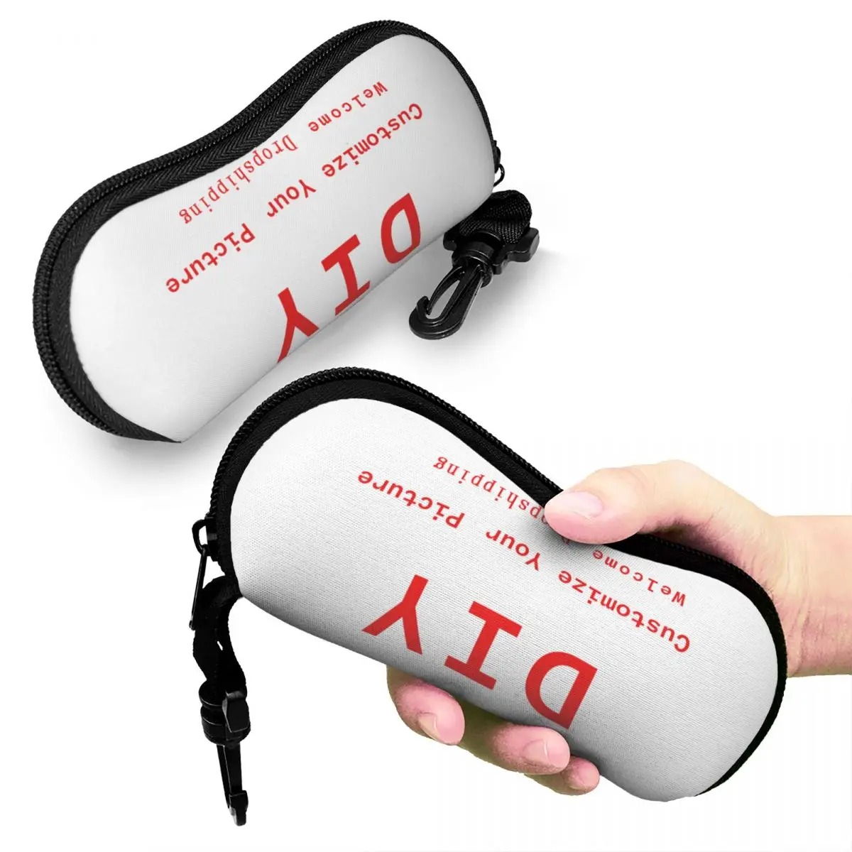 Custom Logo Embroidered Or Print Your Logo Glasses Case Protective Customize NAME Glasses Storage Box Ins Eye Contacts Case