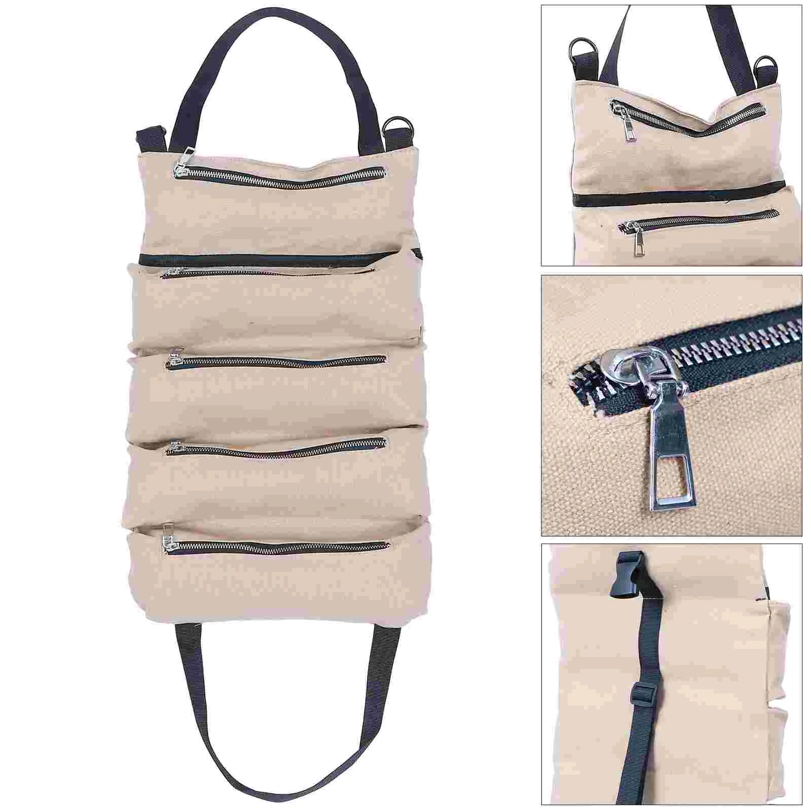 Rucksack Car Storage Bag Seat Hanging Back Row Backrest 4800X3000X300CM Automobile Organizers Pouch Khaki Travel