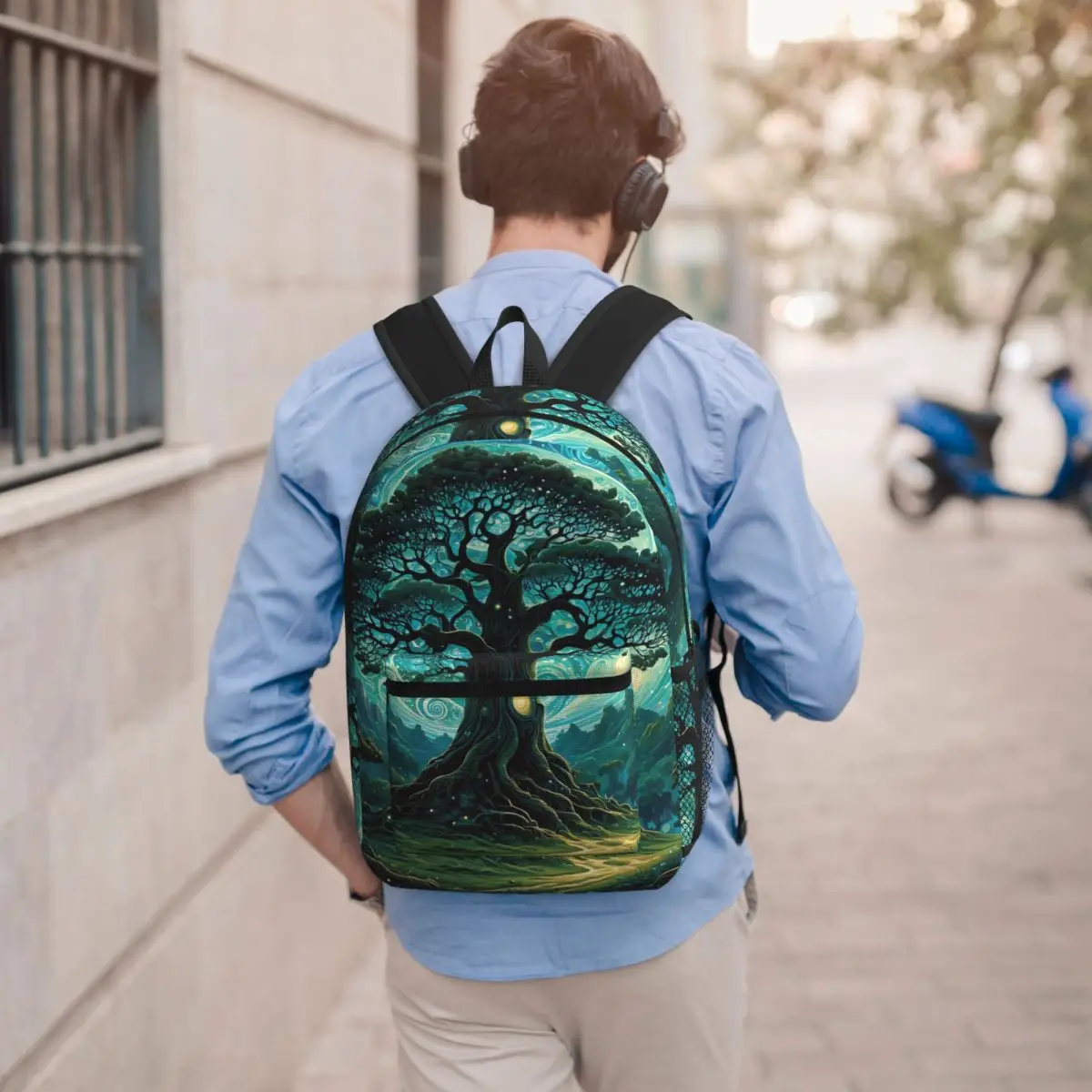 

Magic Green Tree Backpack Boys Girls BookBag Children School Bag Laptop Shoulder Bags for Men Women