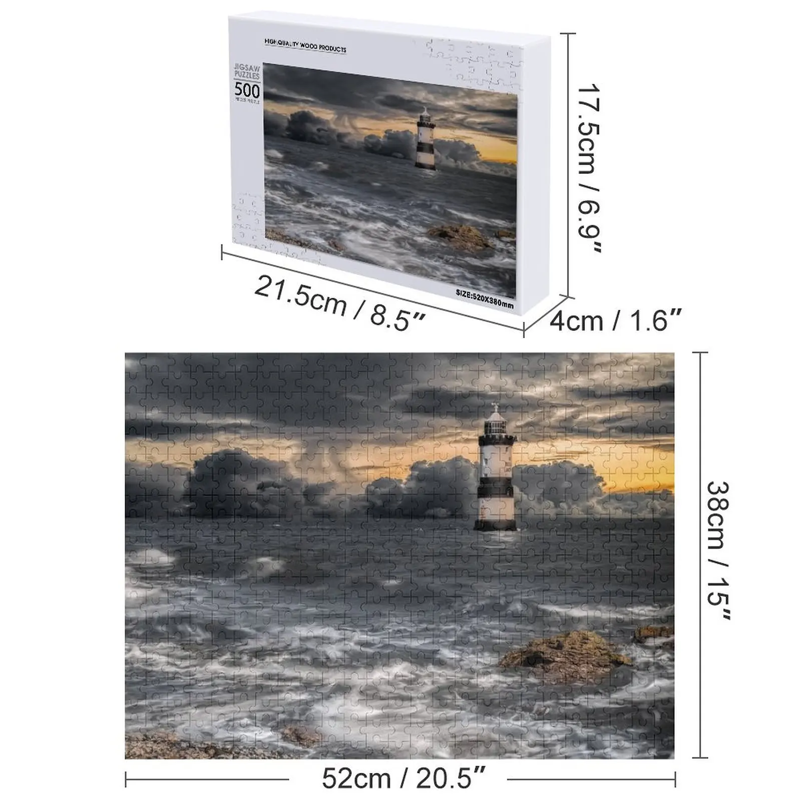 Маяк Шторм Anglesey Головоломка Имя Деревянная Игрушка Деревянное Имя Пользовательские Персонализированные Персонализированные Игрушки Для Детей Пазл