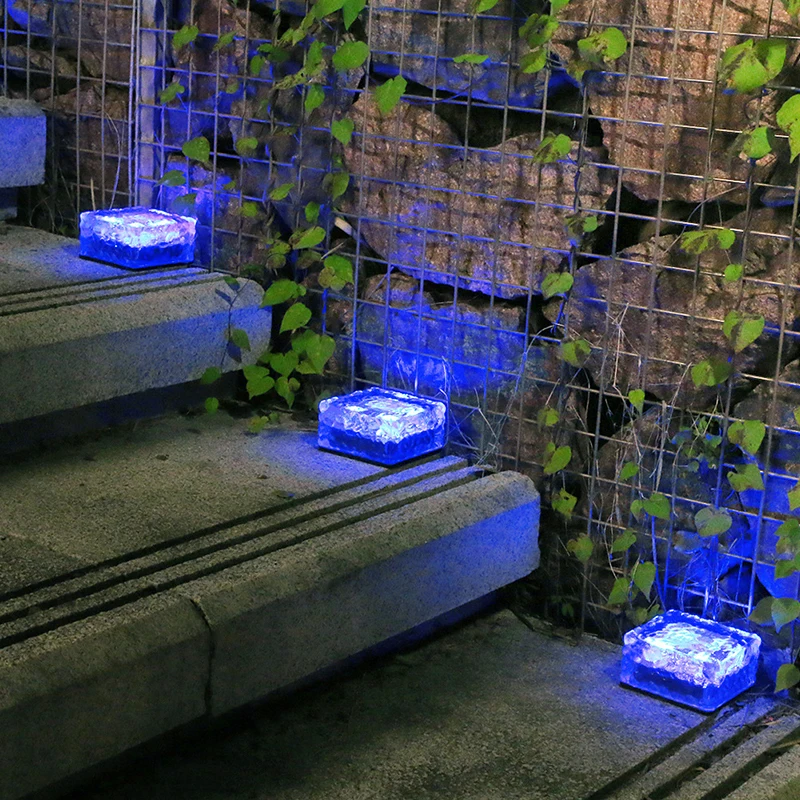 Outdoor Ice Cube Tuin Zon Licht Waterdicht Stair Step Lamp Led Solar Lights Zonlicht Voor Yard Boom Landschap Patio Decoratie