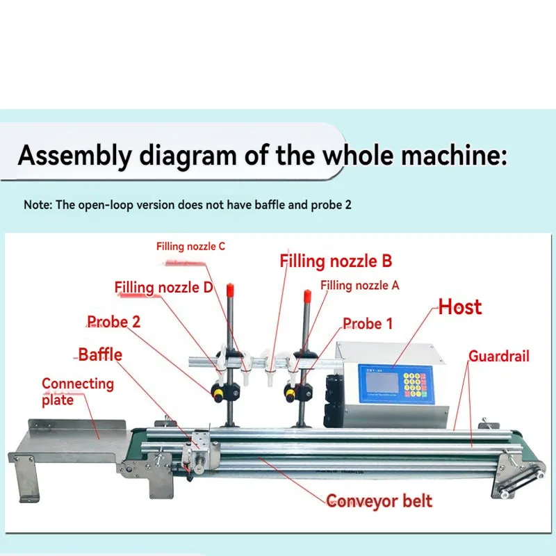 مضخة تمعجية أوتوماتيكية آلة تعبئة السوائل الصغيرة حشو زجاجات مياه العصير مع حزام الناقل